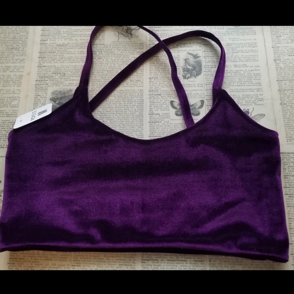 Fused Hawaii H top purple velvet 2x NWOT